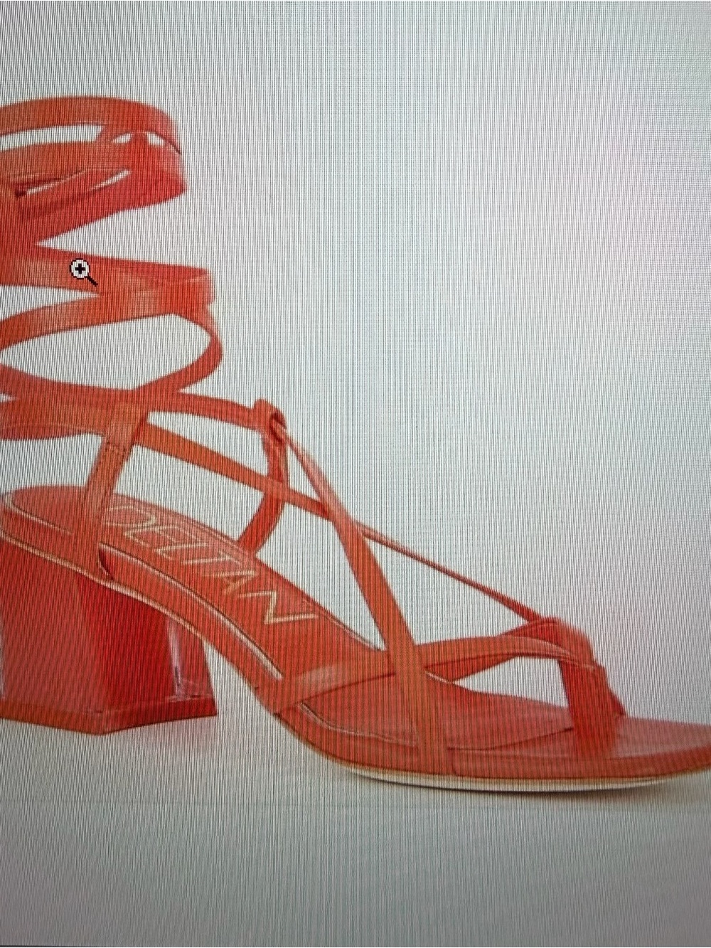 Deltan Coral Strappy Sandals. Size 7